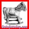 Pandora Style Rocking Horse Silver Charm Beads