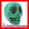 Wholesale Shamballa Natural Turquoise Skull Beads