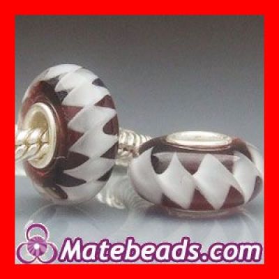 Wholesale Pandora Zig Zag Murano Glass Beads