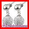 New Style Tresor Paris Crystal Ball Shamballa Earrings