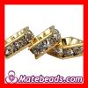 Square Crystal Rhinestone Spacer Beads