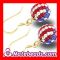 Wholesale Czech Crystal USA Flag Earrings