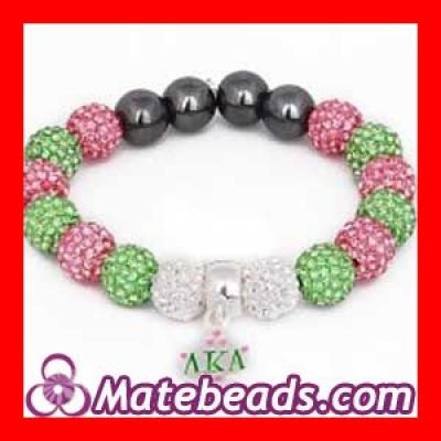 AKA Pink & Green Crystal Bracelet