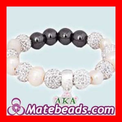 AKA Freshwater Pearl & Crystal Bracelet Jewelry
