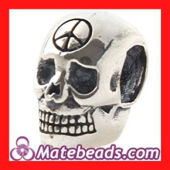 925 Sterling Silver Skull Charm Pandora  Beads For Bracelets Wholesale