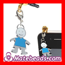 Cell Phone Headphone Anti Dust Plug Stopper With Boy Charm