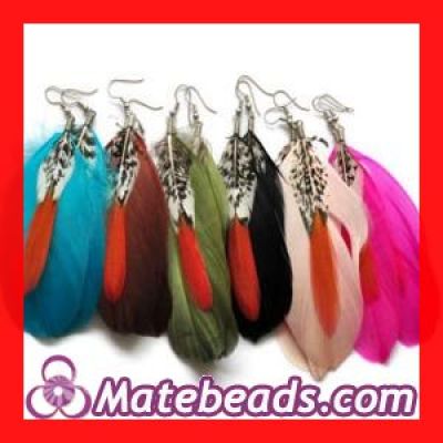 Wholesale Long rooster feather earrings 2012