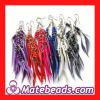 Rooster Feather Bead Earrings Trend 2012