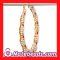 Cheap Fashion Crystal Bamboo Hoop Earrings For Women Wholesale