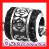 Pandora Sterling Silver Crystal Rose Flower  Charm Beads