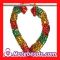 Colorful Large Crystal Bamboo Hoop Heart Earrings For Cheap