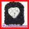 Sterling Silver Black Swarovski Crystal Heart Bead For Pandora Bracelet