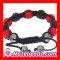 Cheap Handmade Pave Crystal Ball Shamballa Bracelets Jewelry Red And Black