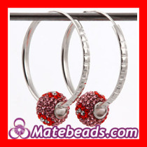 Wholesale Pandora Jewelry Sterling Silver Bead Hoop Earrings