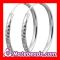 Wholesale Pandora Jewelry Sterling Silver Bead Hoop Earrings