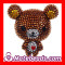 Cheap 3D Bling Iphone 4 Cases Absorbable Crystal Teddy Bear Wholesale