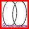 Charm Beads Compatible Sterling Silver Black Hoop Earrings Wholesale