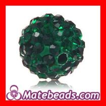Cheap 10 mm Green Shamballa Pave Crystal Disco Ball Beads Wholesale