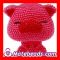 Cute Absorbable 3D Iphone 4 Cases Animals Red Crystal Pig Cheap