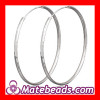 Fashion Handmade Thin Large Silver Hoop Earrings Wholesale Cheap