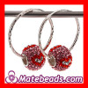 Fashion Handmade Pandora Bead Earrings Silver Hoop For Sale
