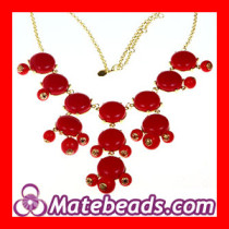 Wholesale Red Fake J CREW Bubble Necklaces For Women Cheap