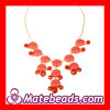 Discount Bib Pink  Resin  Bubbles Necklace Jewelry Wholesale For Women