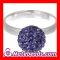 Cheap Fashion Purple  Crystal Ball Middle Finger Rings For Women