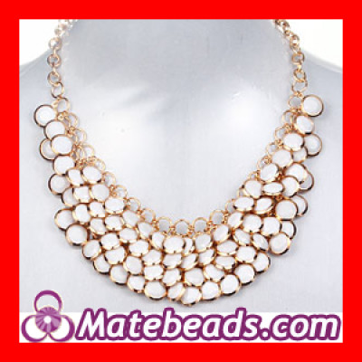 Popular Fashion Bib White Bubble Statement Necklace Trend 2012 Wholesale Cheap