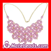 Wholesale Pink Statement Bib Necklace Cheap 2012