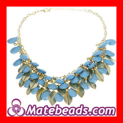 Fashion Cyan Bib Chunky Cheap Statement Necklace Trend 2012 Wholesale