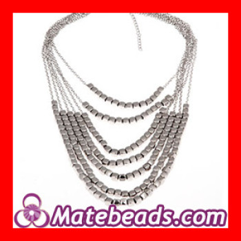 Costume Jewelry Multi Layered Beaded Necklace Design For Women