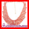 Cheap Fashion Jewelry Multi Layered Statement  Pink Bubble Bib Necklace Wholesale