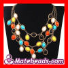 Cheap Hand Made Multi Chain Colorful J CREW Bubble Necklaces Wholesale From China
