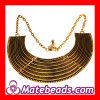 Cheap Costume Gold Crescent  Bib Necklace Vintage Jewelry Wholesale
