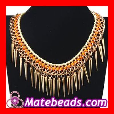 Gothic Punk Chunky Statement Rivet Spike Necklace