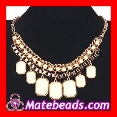 Wholesale Chunky Resin Diamond Choker Bib Necklaces
