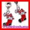Platinum Plated Enamel Christmas Tree Charm Beads Wholesale