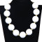 Wholesale Fashion White Large Bead Necklace