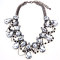 Black Chain Ladies Resin Crystal Pendant Collar Necklace