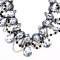 Black Chain Ladies Resin Crystal Pendant Collar Necklace