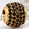 24K Gold Plated Pave Crystal Beads Charms Wholesale