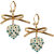 Fashion Gold Plated Bowknot Crystal Heart Earrings Wholesale