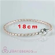 Pandora Pearl Leather Bracelet with Silver Clasp