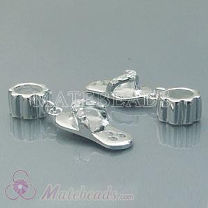 pandoa sterling silver charms with slipper dangle