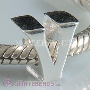 Sterling Silver Reflections Letter V Bead