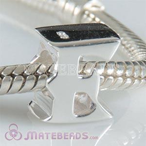 Sterling Silver Reflections letter E bead