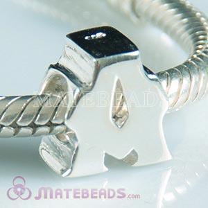 Sterling Silver Reflections letter A bead