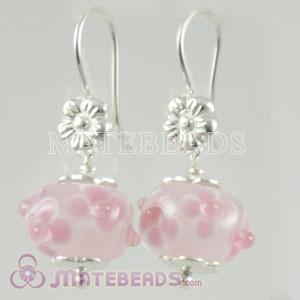 pandora sterling silver glass bead earrings jewelry