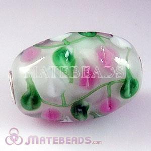 pandora drum shape glass beads